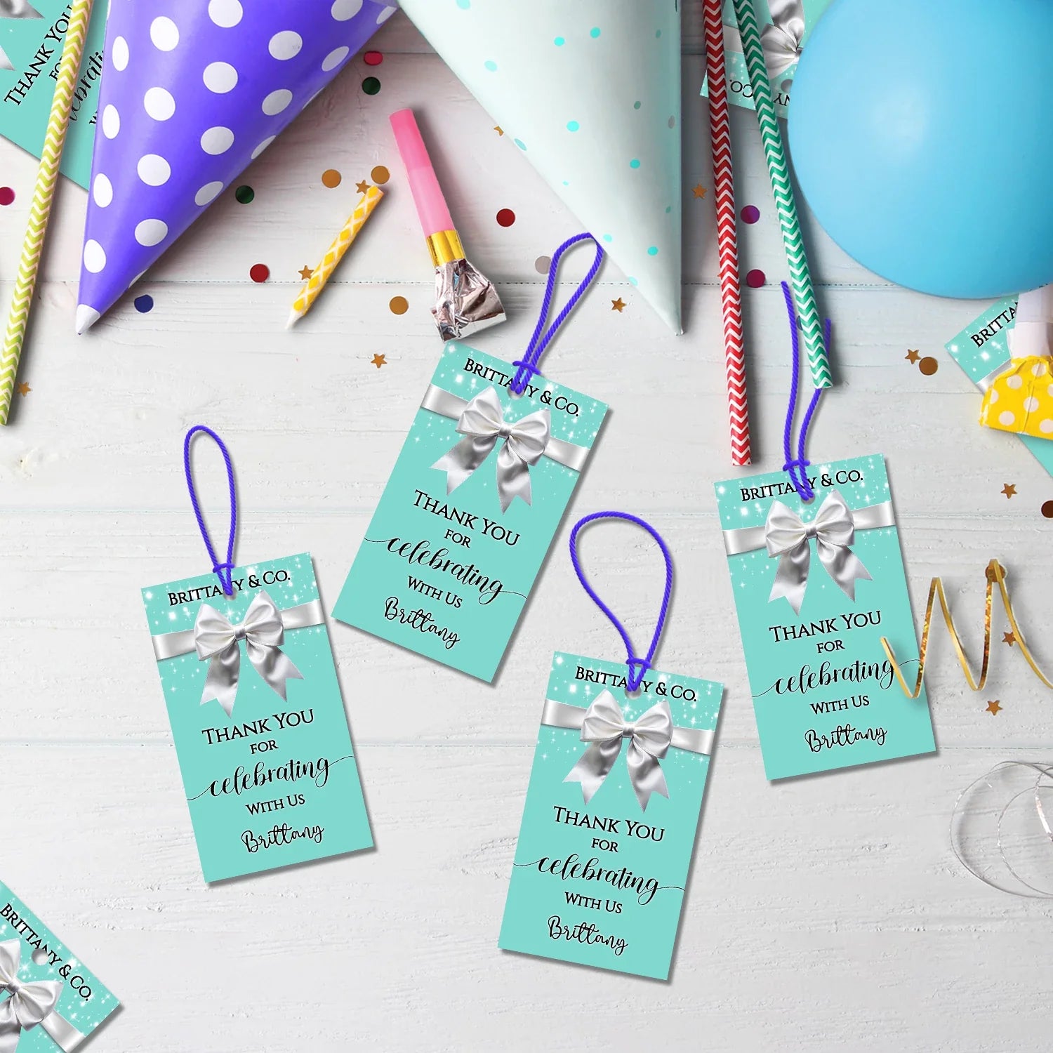 Luxury Items Birthday Decorations, Tiffany & CO Party Supplies, Tiffany n CO Themed, Tiffany&CO Digital Template, Editable Tiffany & CO inspired Image SVG PNG