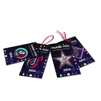 Tiktok thank you favor tags printable and editable for party gifts
