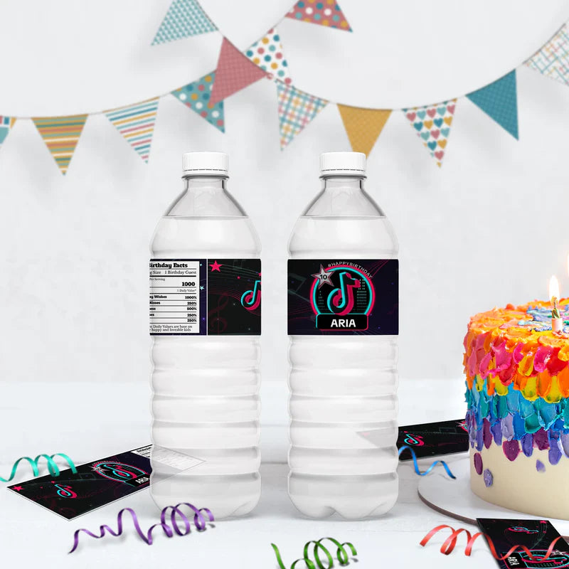 Tiktok Birthday Decorations, Tik tok Party Supplies, tiktok live Themed, tiktok Digital Template, Editable Tiktok Image SVG PNG