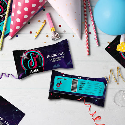 Tiktok Birthday Decorations, Tik tok Party Supplies, tiktok live Themed, tiktok Digital Template, Editable Tiktok Image SVG PNG