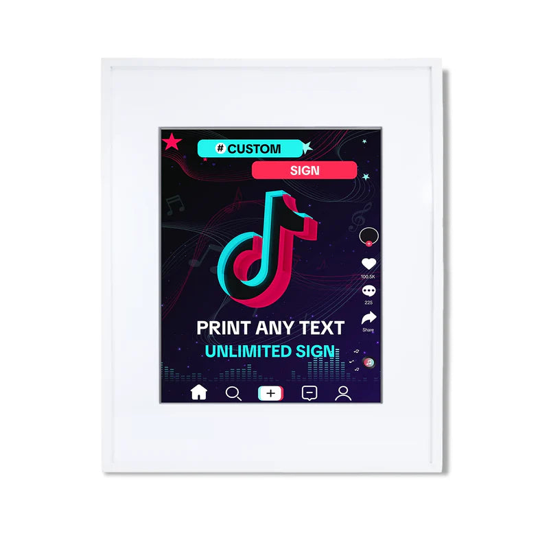 Tiktok custom party sign with personalized name and birthday message