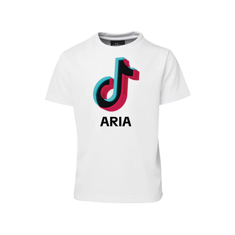 Tiktok birthday T-shirt sublimation design personalized for kids party