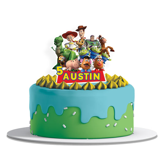 Custom cake toppers featuring Toy Story characters