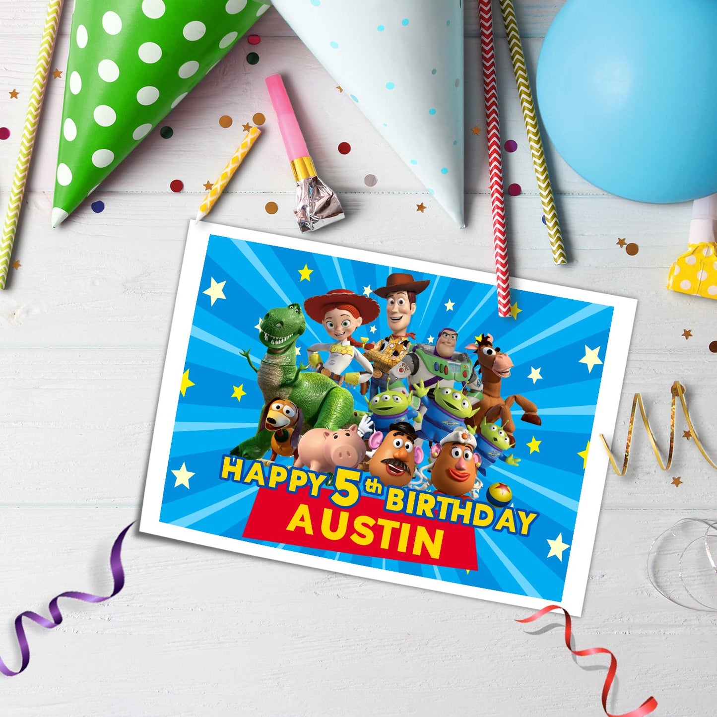 Toy Story Personalized Edible Sheet Cake Topper