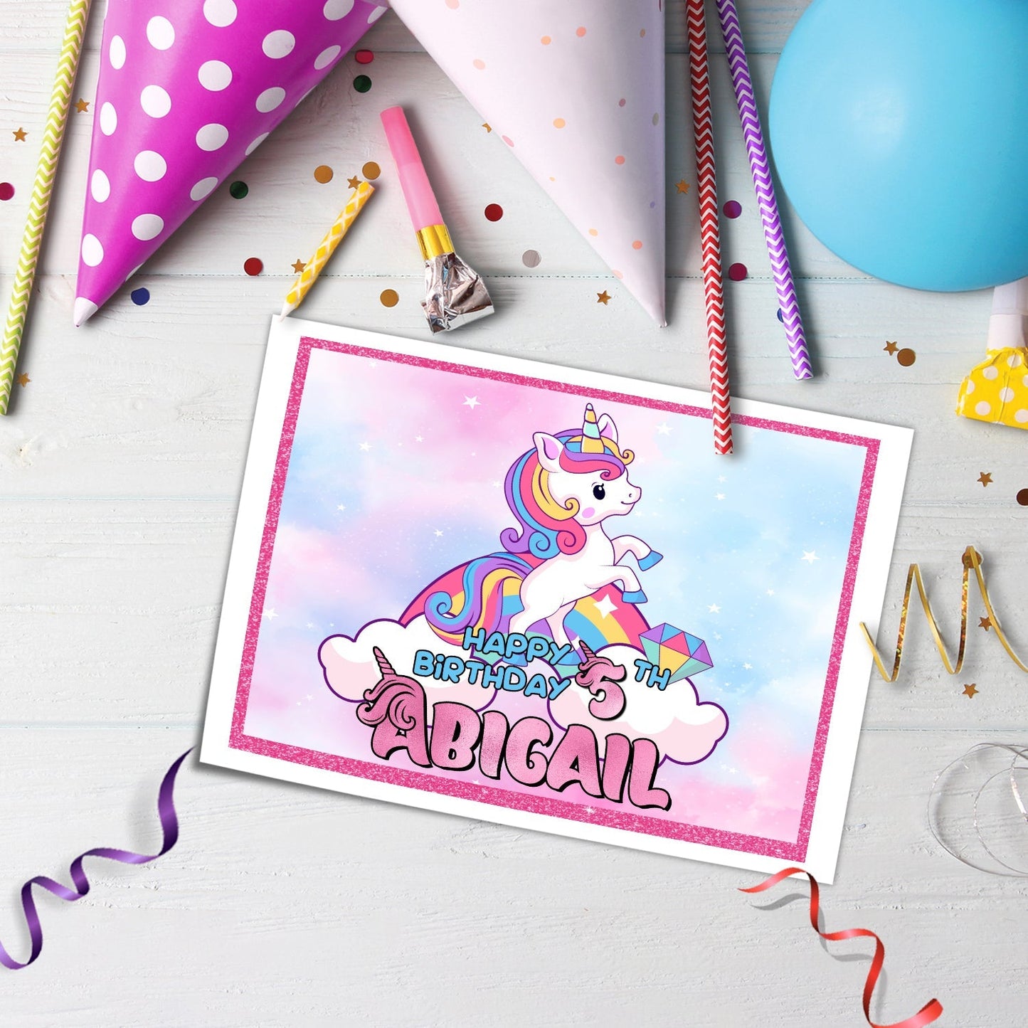 Rectangle Unicorn Personalized Cake Images for a Special Occasion