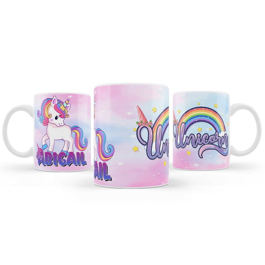 Unicorn design on sublimation mug