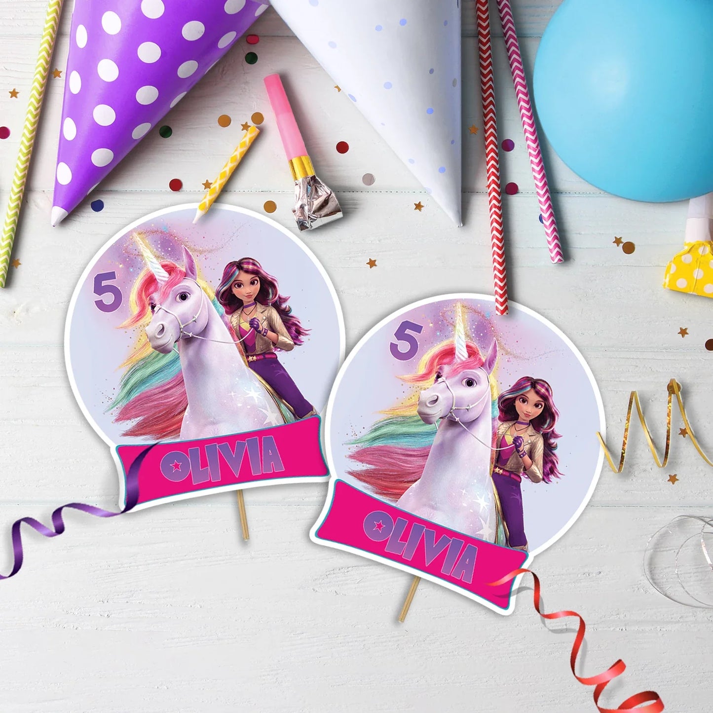 Unicorn Academy Birthday Decorations, Netflix Series Party Supplies, Unicorn Academy Sophia Themed, Light Magic Wildstar Digital Template, Editable Unicorn Academy Image SVG PNG