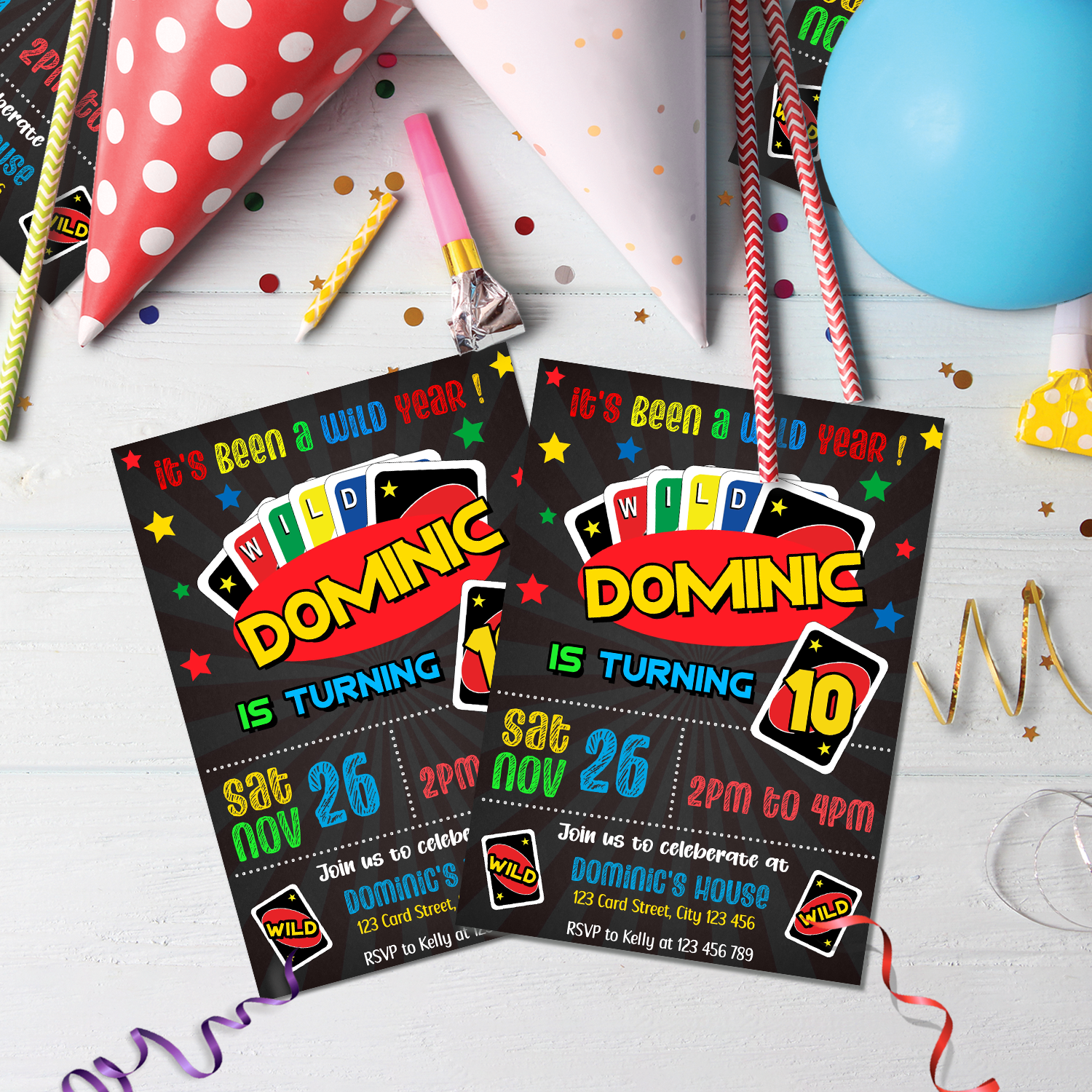 Uno Birthday Decorations, Uno Party Supplies, Uno, 1st Birthday, Uno SVG