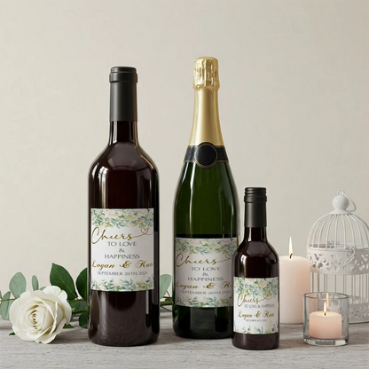 White Rose DIY Wedding, Floral Wedding Party Supplies, Eucalyptus Leaves Themed, DY Wedding Digital Template, Editable White Rose and Eucalyptus Leaves Image SVG PNG