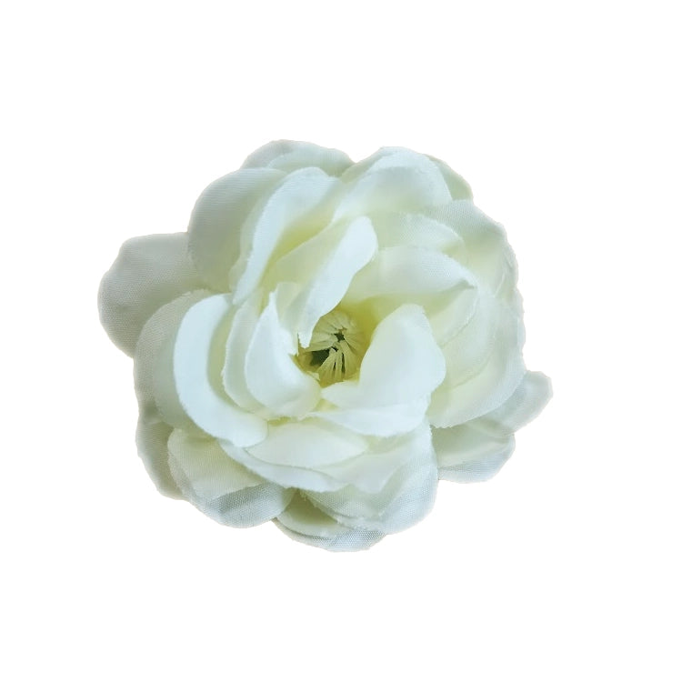 Off White Rose Artificial Flower Cake Topper | Flower Head Cake Decoration
