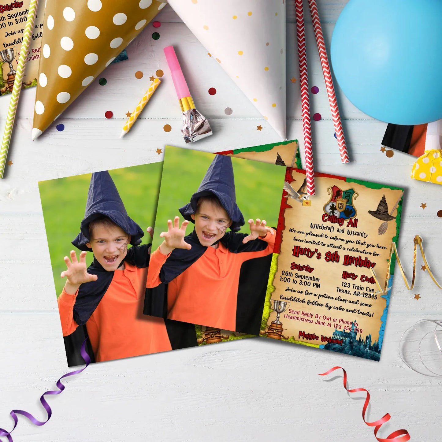 harry Potter Birthday Decorations, hogwarths school Party Supplies, magic school Themed, wizard Digital Template, Editable Wizard Image SVG PNG