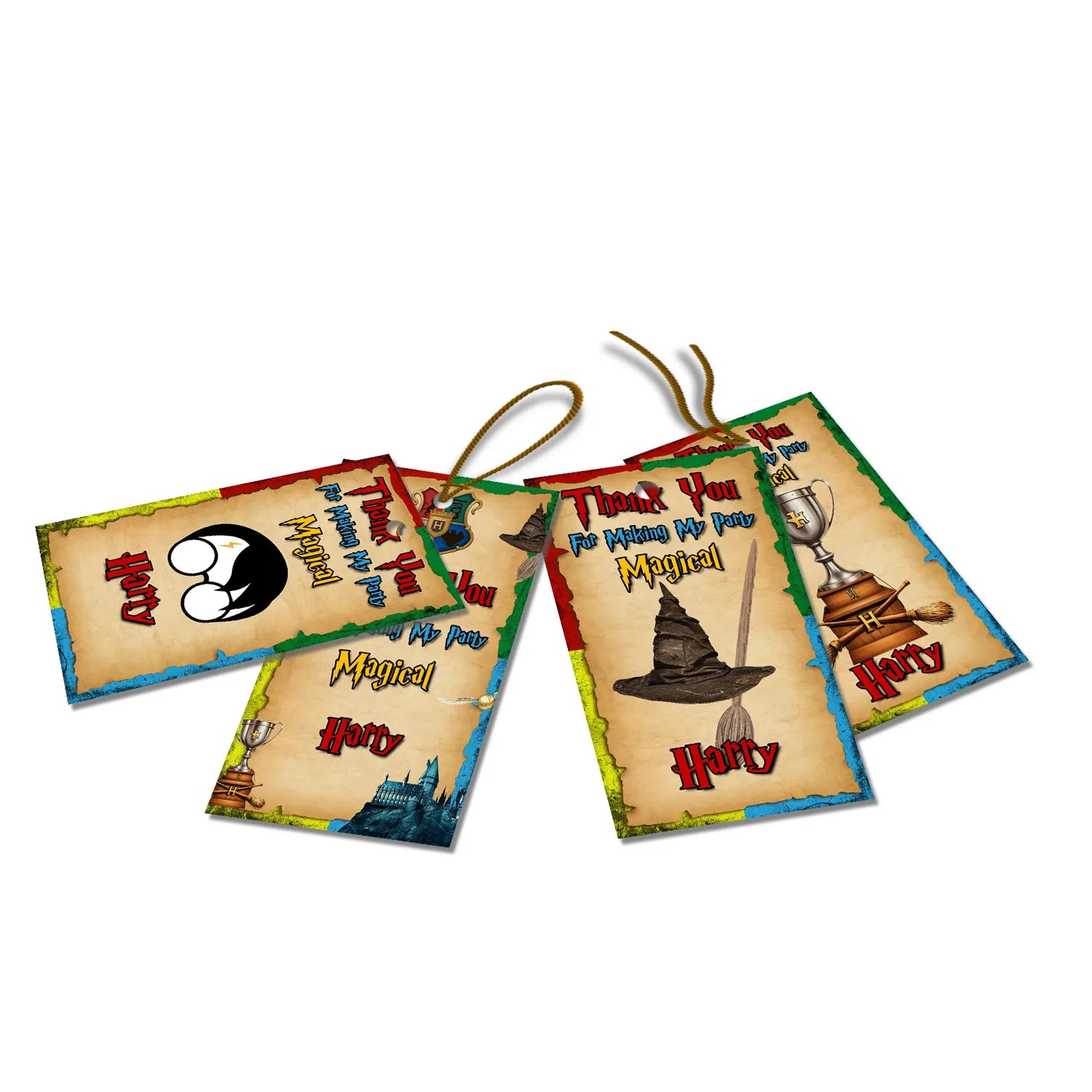 Wizard Personalized thank you Tags for Wizard-Themed Party favors