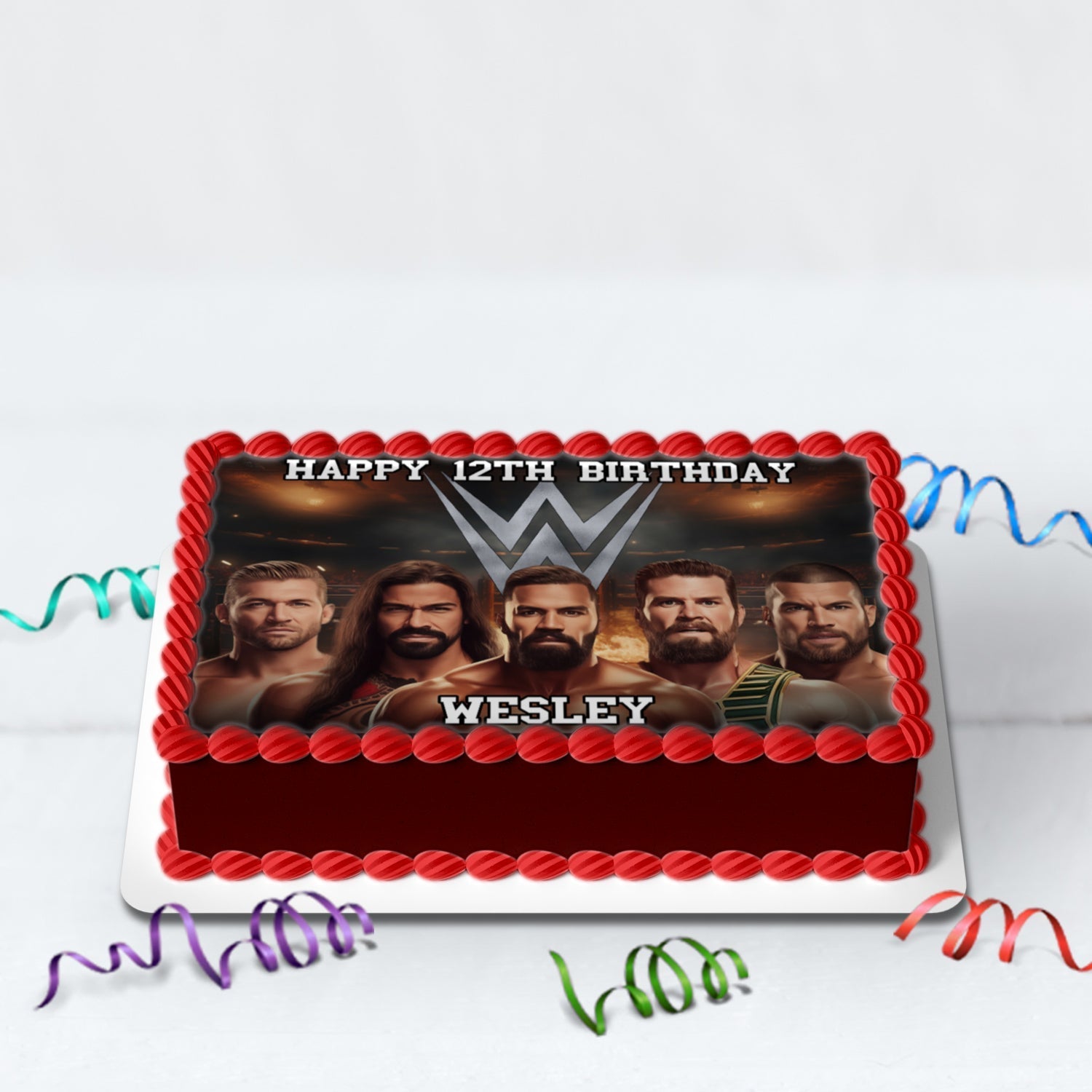 WWE WrestleMania Birthday Decorations, WWE Party Supplies, Royal Rumble Themed, Pro Wrestling Digital Template, Editable WWE WrestleMania Image SVG PNG