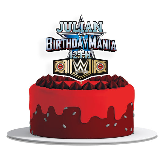 WWE themed personalized cake toppers