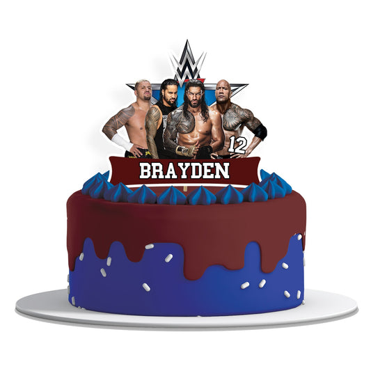 WWE The Bloodline themed personalized cake toppers