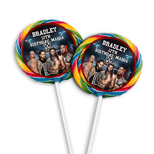 WWE The Bloodline themed lollipop label