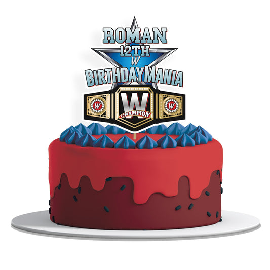 Custom WWE cake topper for wrestling fans