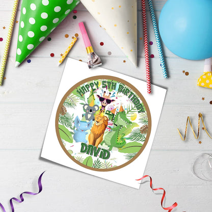 Zoo Party Personalized Icing Sheet Cake Images