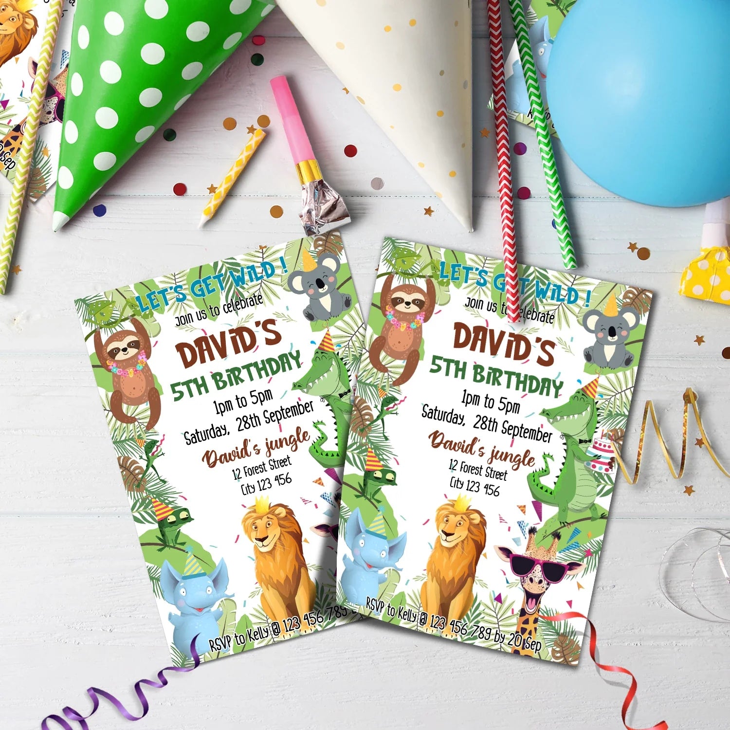 Zoo Party Birthday Decorations, Wild One Birthday Party Supplies, Safary Party Themed, Zoo Birthday Digital Template, Editable Zoo Party Image SVG PNG