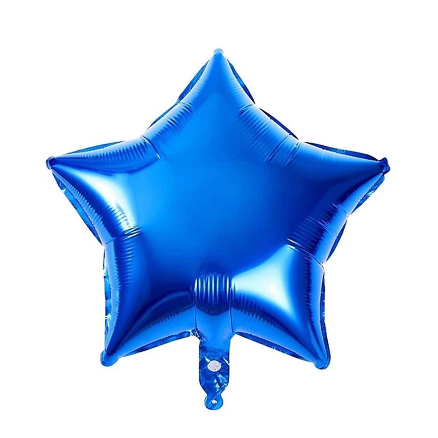 An 18-inch star-shaped foil balloon in a metallic dark blue finish.