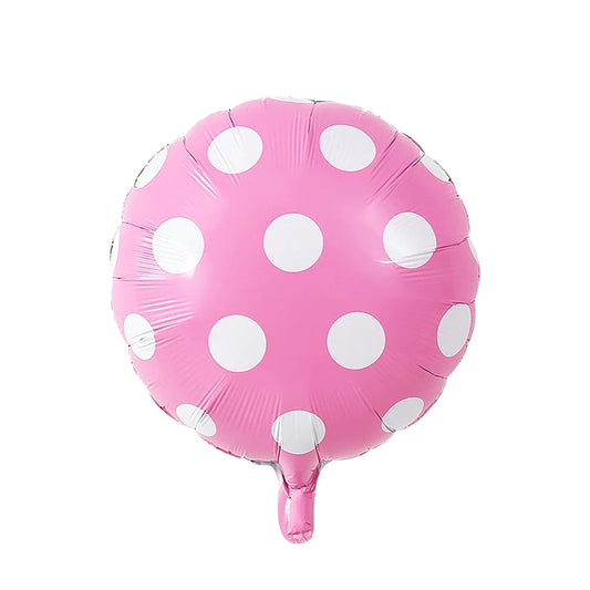 18 inch Polka Dots Foiled Balloons Pink