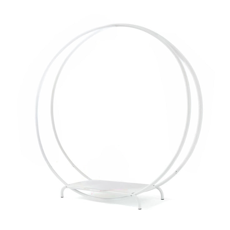 Double Hoop White Decorative Dessert Cake Stand 