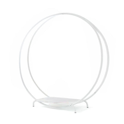 Double Hoop White Decorative Dessert Cake Stand 