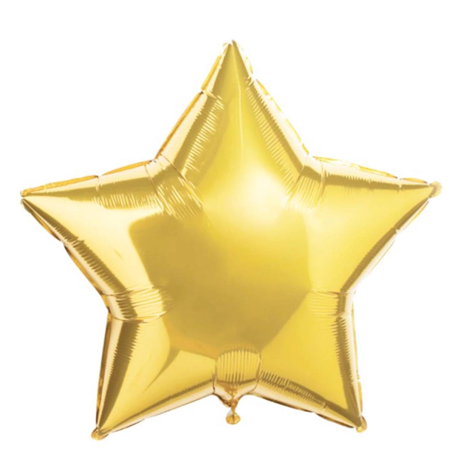 An 18-inch star-shaped foil balloon in a metallic gold finish.