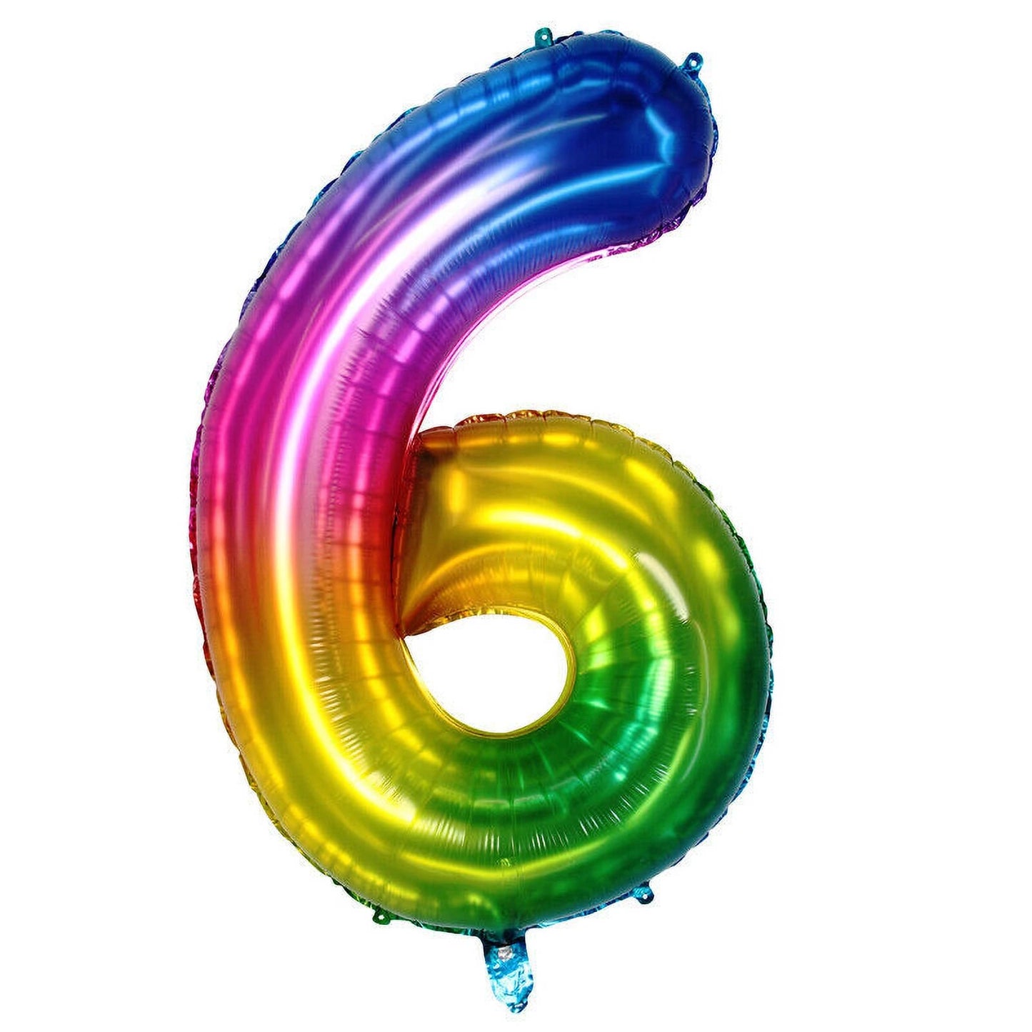 Giant Rainbow Jelly Number 6 Foil Balloon