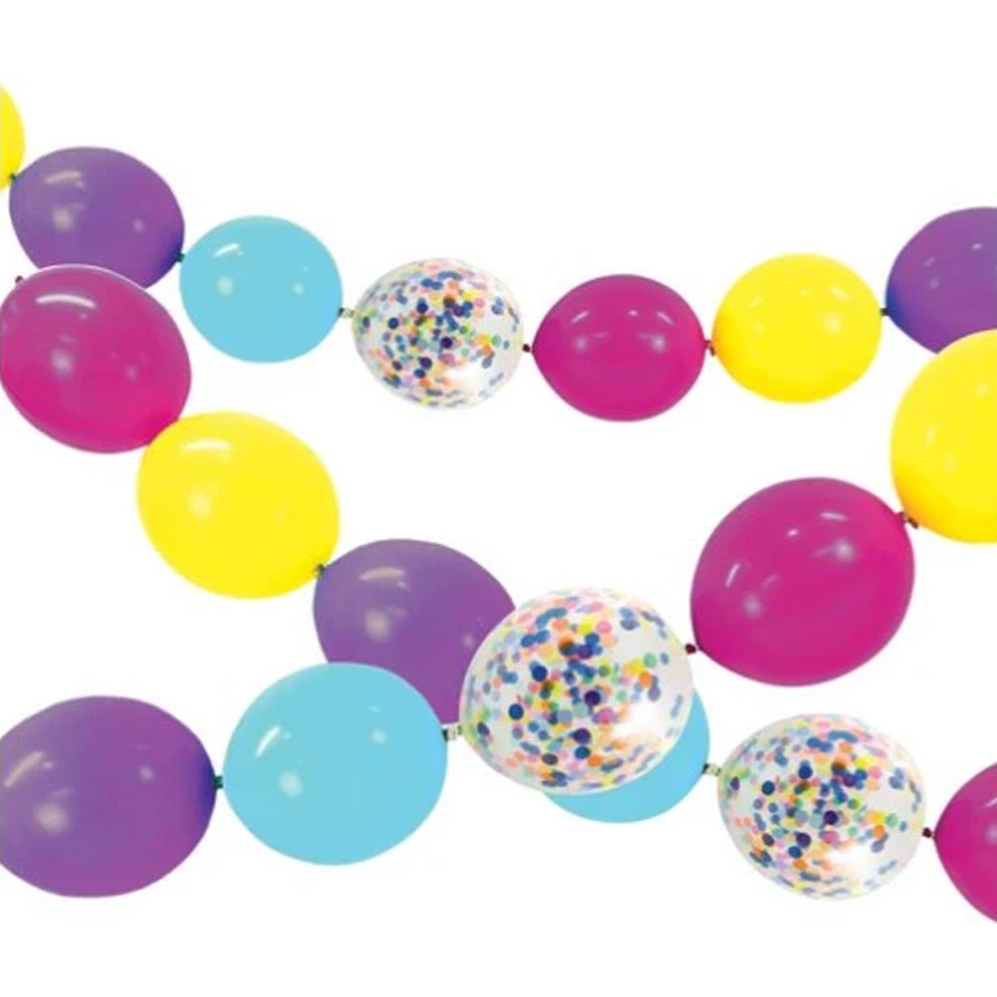 Rainbow Balloon linking garland confetti