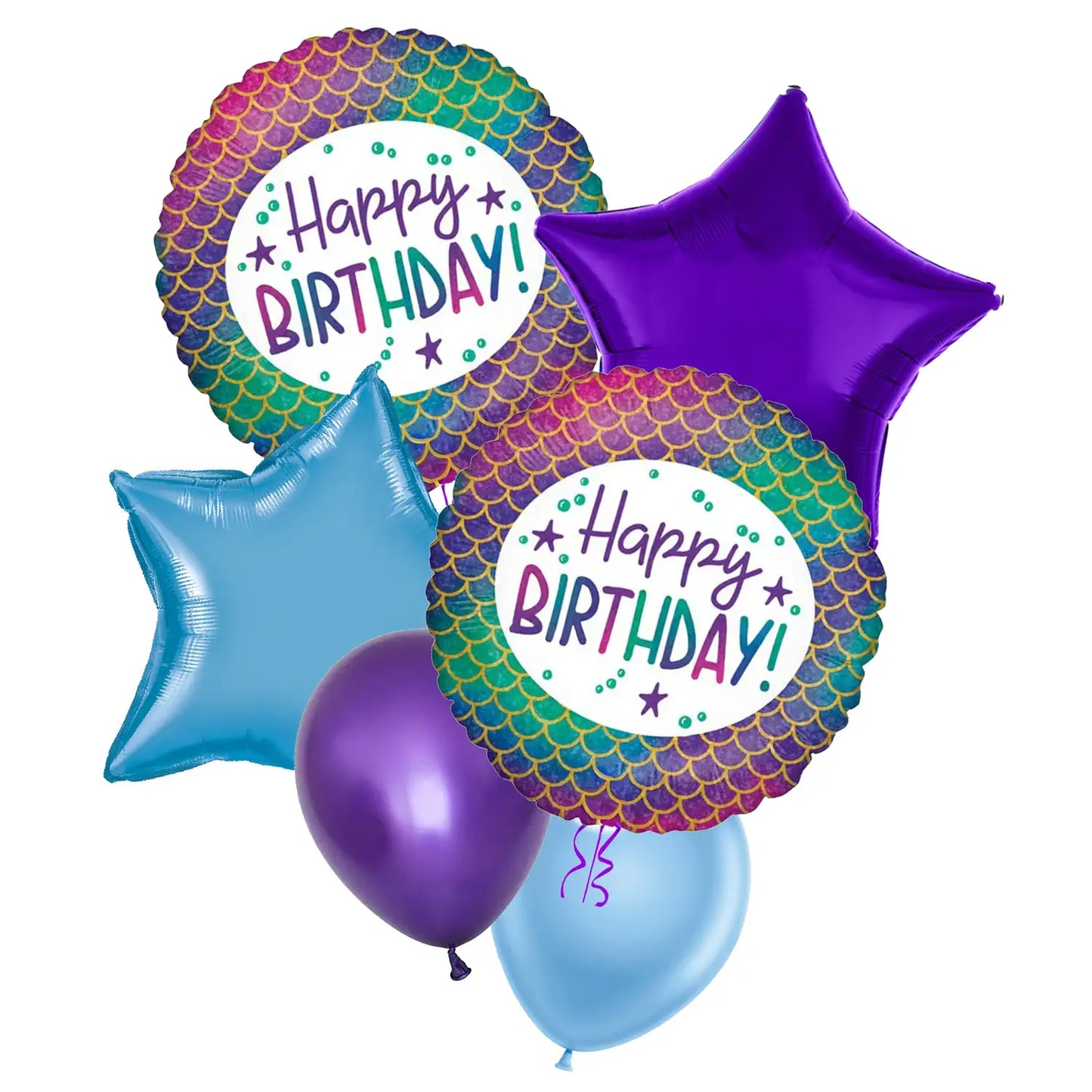 Mermaid Circle Foil Balloon Pack | Under the Sea Party Decorations