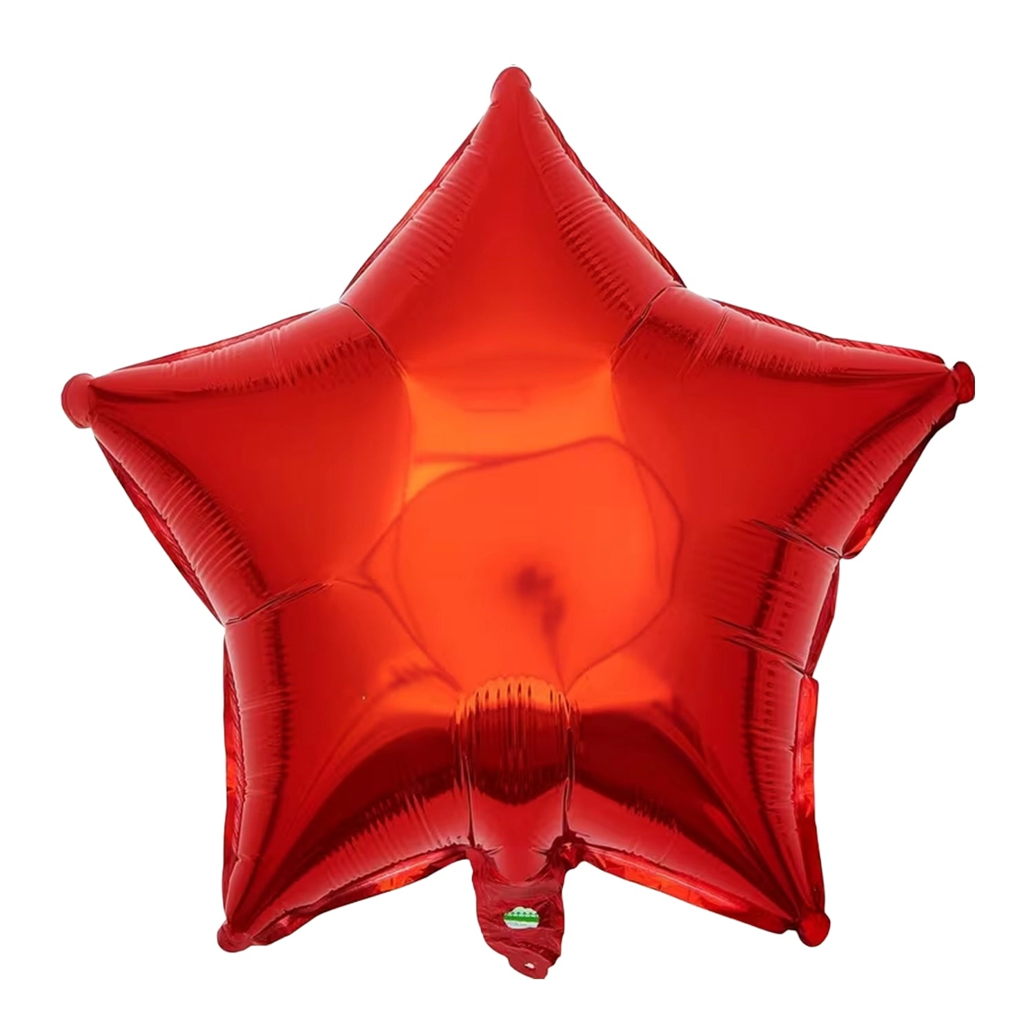 An 18-inch star-shaped foil balloon in a metallic red finish.