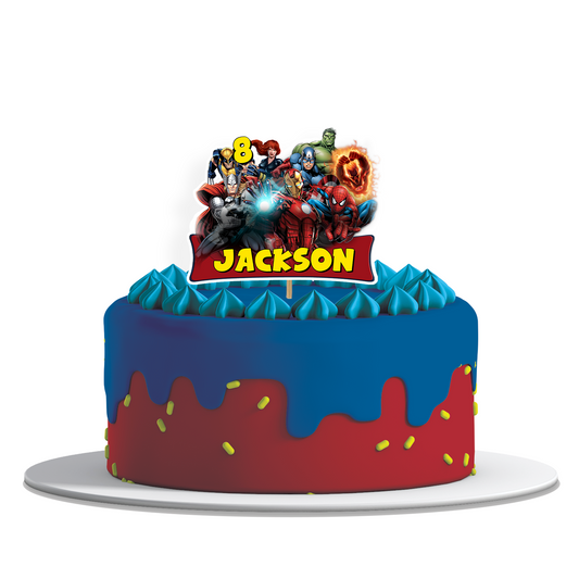 Personalized Cake Toppers with The Avengers theme