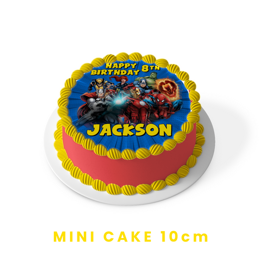 Round Personalized Cake Images featuring The Avengers