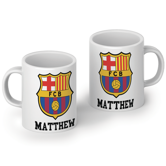 Sublimation mug with FC Barcelona theme