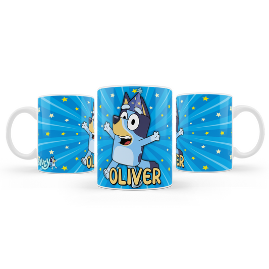 Bluey Sublimation Mug enjoying your favorite beverage in style