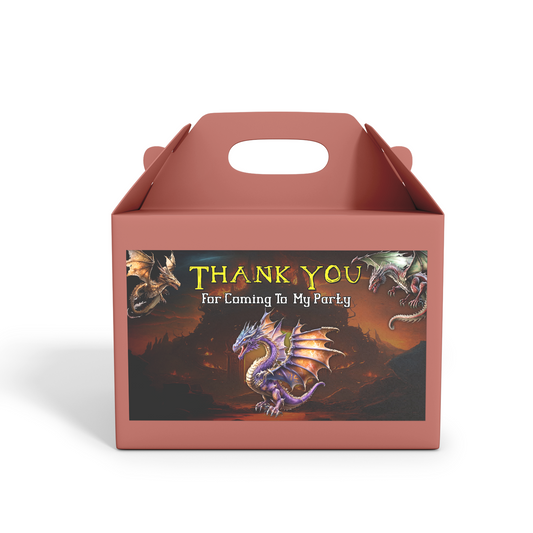 Gable box label with a Dragon theme