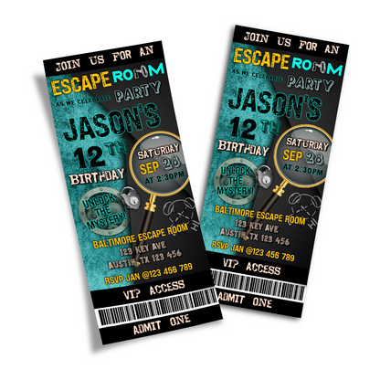 Personalized Birthday Ticket Invitations for an Exciting Escape