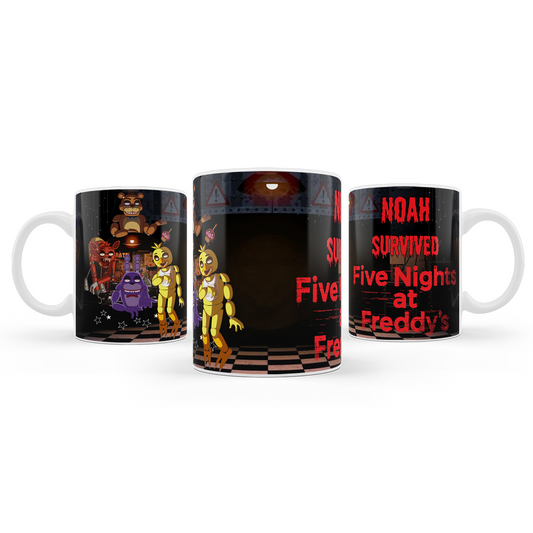 Personalized Sublimation Mugs with Five Nights At Freddy’s Design