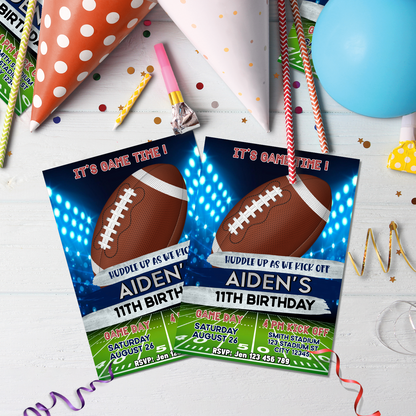 Football Birthday Decorations, NFL Party Supplies, First Touch Down, Cardinals Broncos Jaguars Rams Bears Packers Panthers Falcons, Football SVG