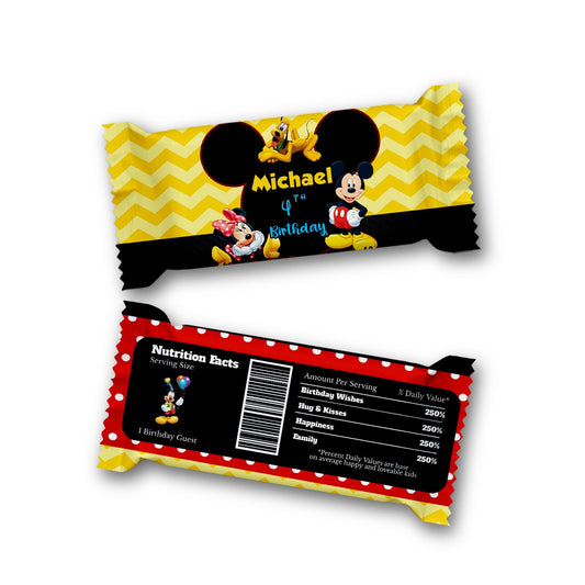 Rice Krispies Treats Label & Candy Bar Label with Mickey & Minnie Mouse theme