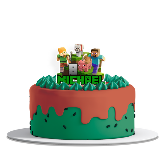 Minecraft Personalized Cake Toppers for a unique party