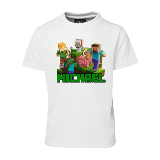 Minecraft Sublimation T-Shirt showing your Minecraft love in style