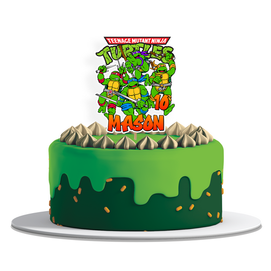 Personalized Teenage Mutant Ninja Turtles cake toppers