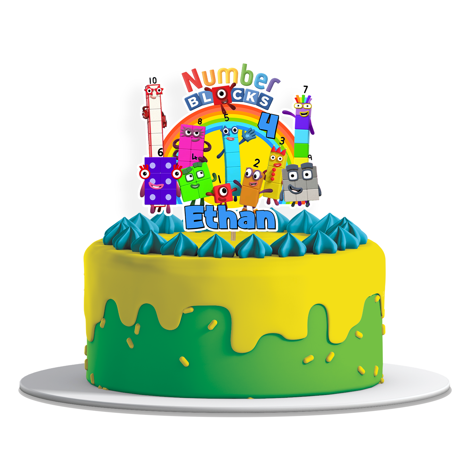 Numberblocks Cake | Funfetti cake, Cake, Food coloring