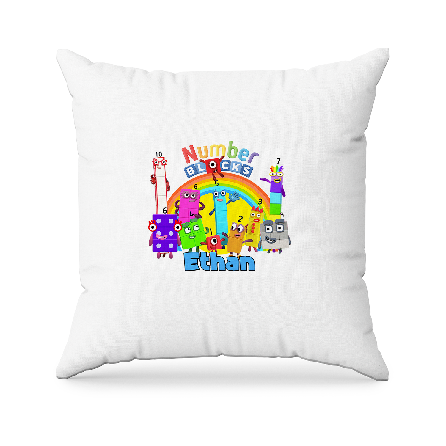 NumberBlocks Themed Personalized Sublimation Pillowcases