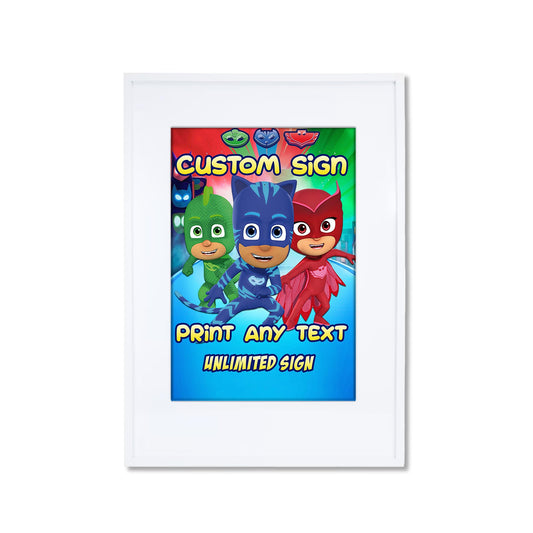 PJ Masks Custom Sign for Personalized Party Decor