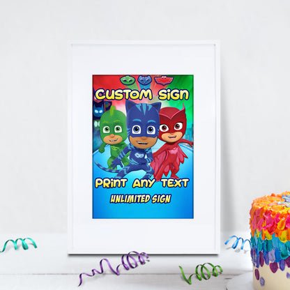 PJ Masks Birthday Decorations, Connor, Luna Girl Party Supplies, Night Ninja, PJM, PJ Masks SVG