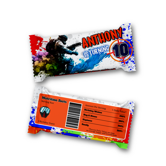 Rice Krispies Treats Label & Candy Bar Label for Paint Ball Games