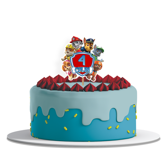 Personalized Cake Toppers with Paw Patrol theme